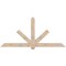 Ekena Millwork Kennewick Smooth Timber Gable Bracket, Douglas Fir, 96"W x 44"H x 5 1/2"D x 5 1/2"F, 11/12 Pitch GBW096X44X0606KEN00SDF - alternate 1
